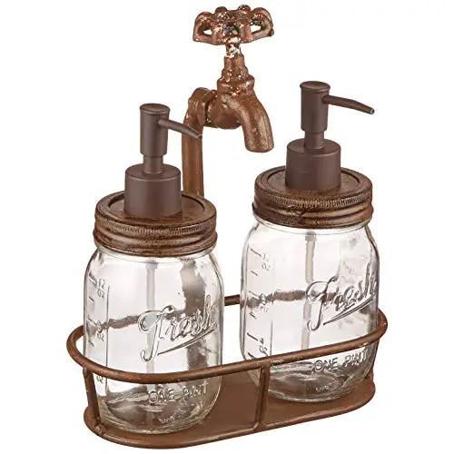 Welcome to the new neighborhood gift 21. Home Decor Rustic Soap Pump Set