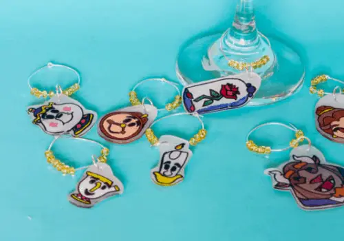Beauty and the Beast Wine Charms
