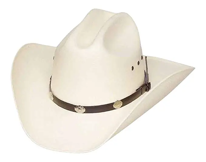 Country music gift: Classic Cattleman’s Straw Cowboy Hat with Silver Conchos