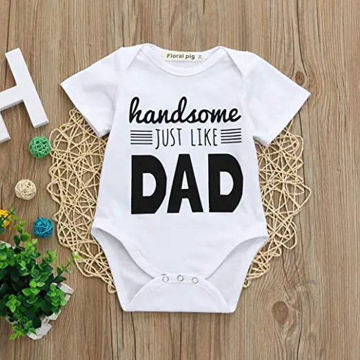 Gift for new dad from wife Baby Jumpsuit: Handsome just Like Dad