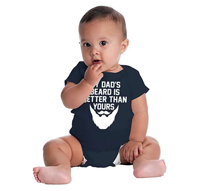 Cute gift Dad's Beard Better Than Yours Funny Baby Romper Bodysuit