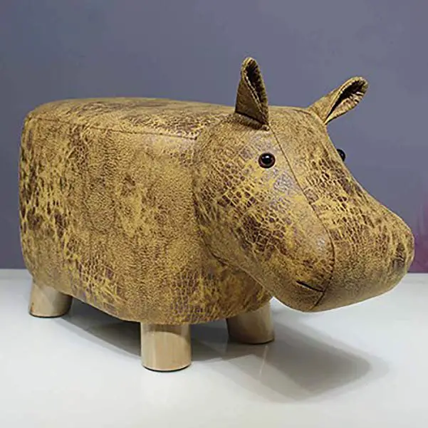 Hippopotamus gifts Wood Animal Footrest