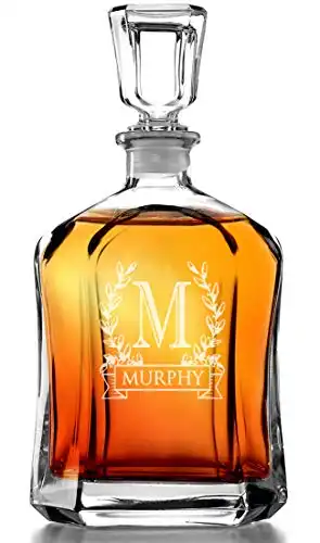 Engraved Monogram Personalized Decanter