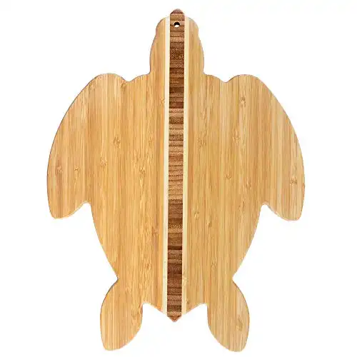 Bamboo Sea Turtle Shaped Cutting Board and Charcuterie Serving Tray