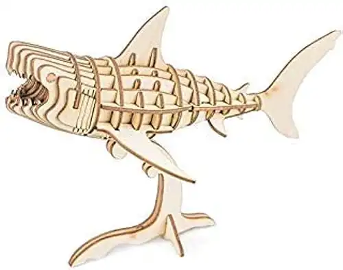 3D Wooden Shark Model